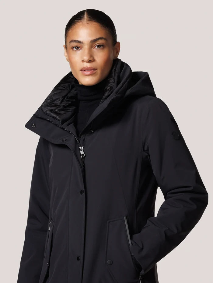 Creenstone Midnight Blue Rainwear Jacket with Detachable Hood