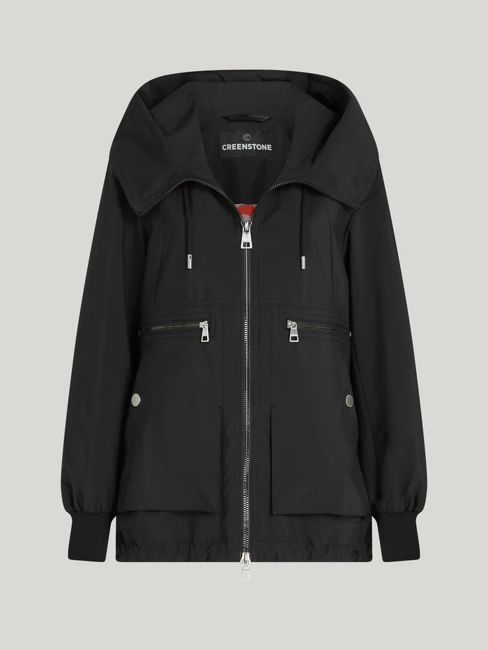 Creenstone Black Lightweight Technical Windbreaker