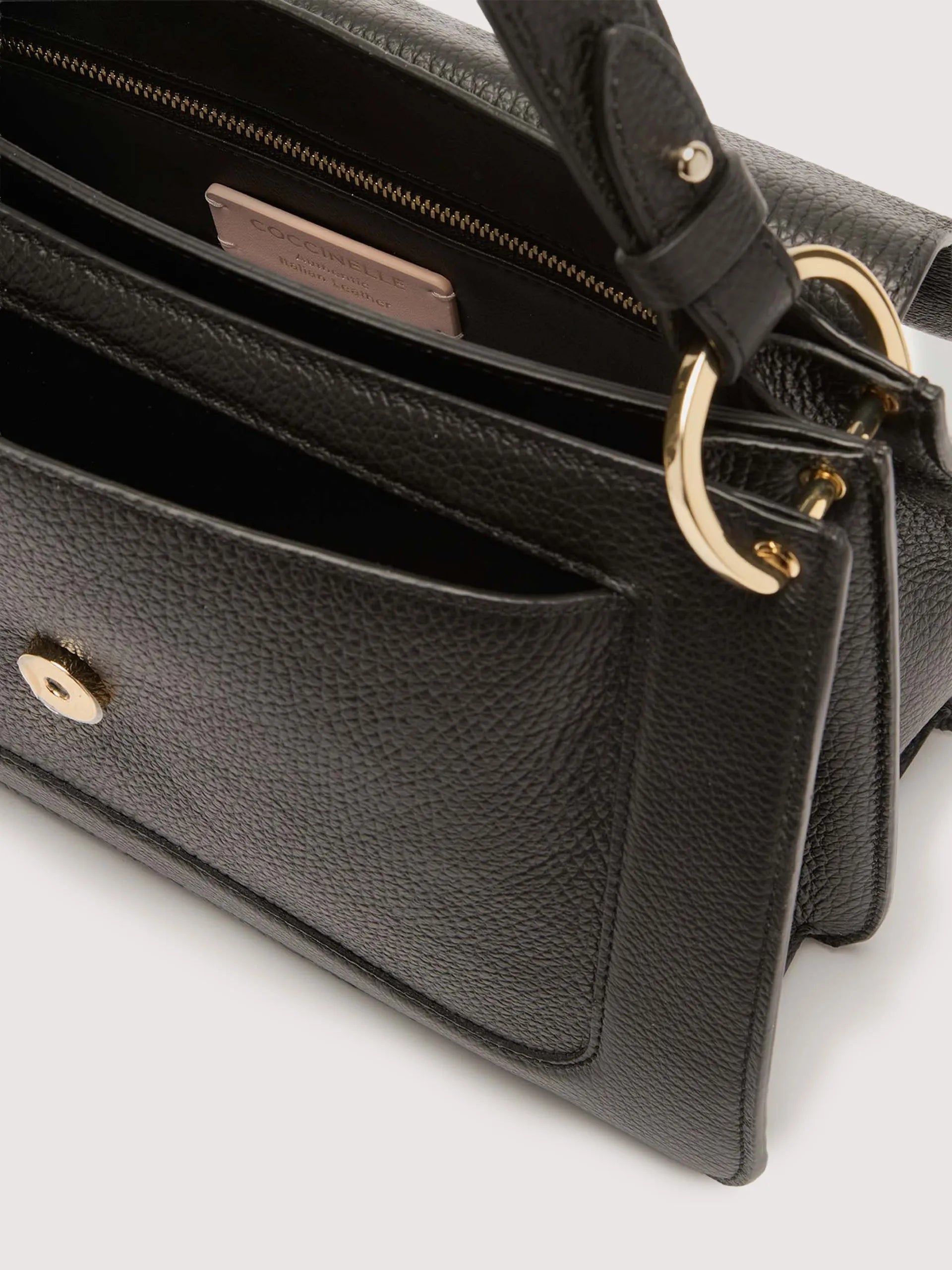 Coccinelle Black C-Me Medium Leather Bag E1SSL180101