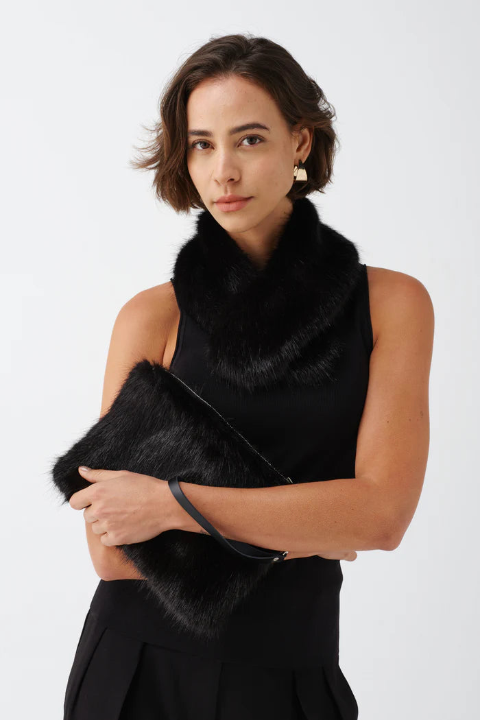 Helen Moore Black Clutch bag with Wrist Strap