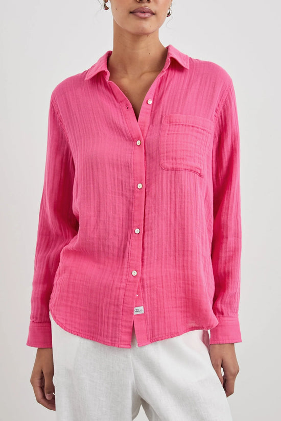 Rails Hibiscus Long Sleeve Organic Cotton Shirt Ellis