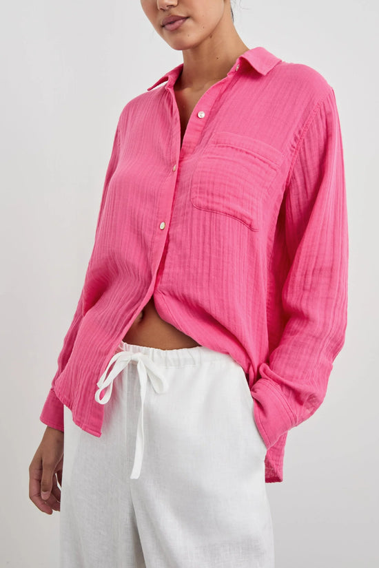 Rails Hibiscus Long Sleeve Organic Cotton Shirt Ellis