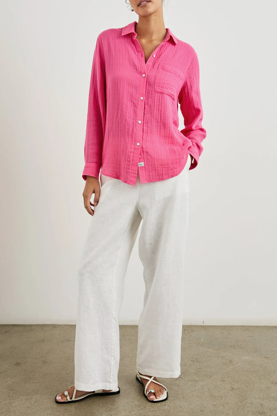 Rails Hibiscus Long Sleeve Organic Cotton Shirt Ellis