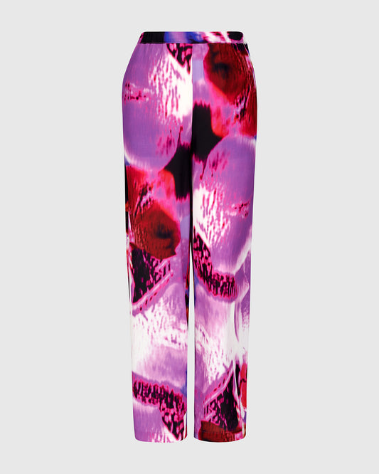 Alembika Orchid Wide‑Leg Relaxed Fit Viscose Trousers with Elasticated Waist and Side Pockets EP3220