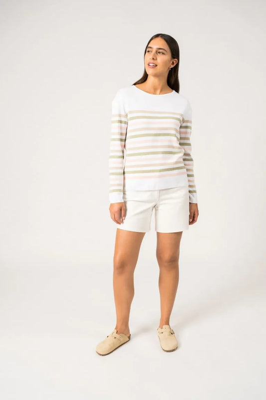 Saint James striped cotton sweater ECRINS 4461