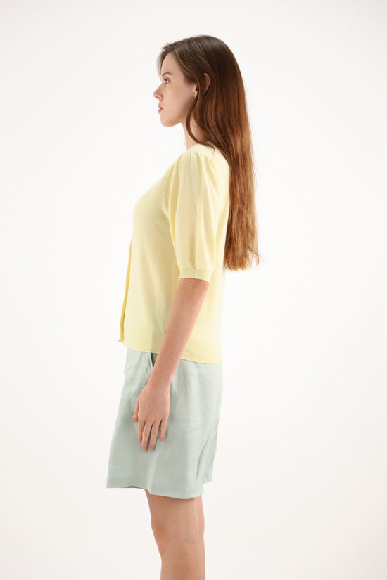 Estheme Yellow Cashmere Cardigan