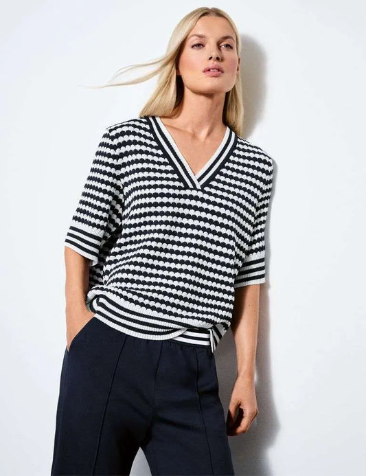 Faber patterned v neck sweater 13600