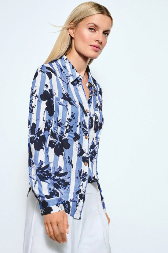 Faber stripe floral blouse 63430