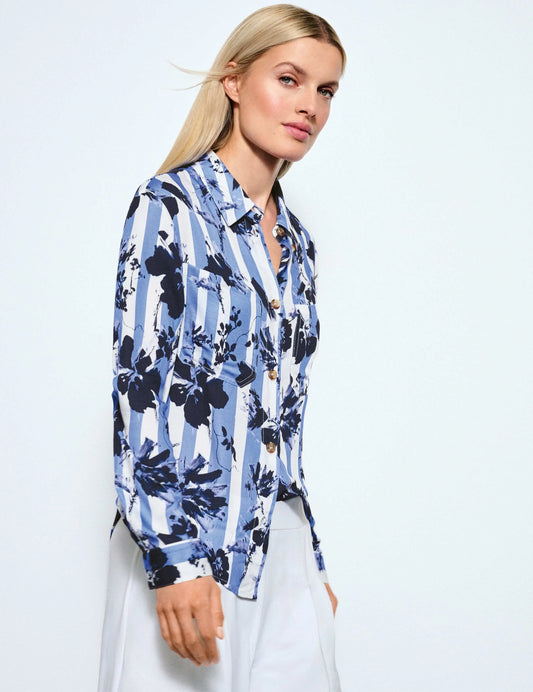 Faber stripe floral blouse 63430