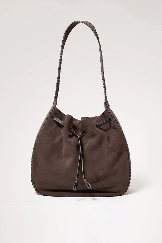 Rails Dark Brown Suede Firenze Bucket Bag