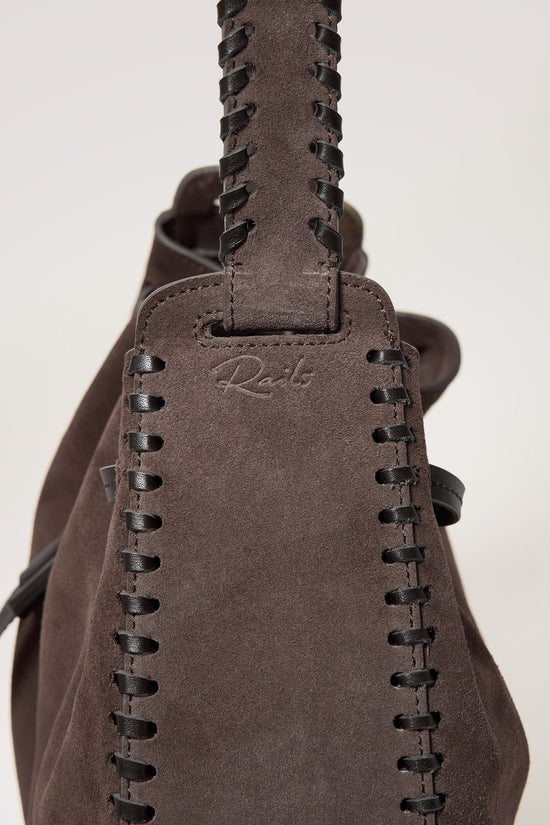 Rails Dark Brown Suede Firenze Bucket Bag