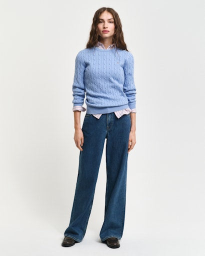 Gant stretch cotton cable sweater 4800100