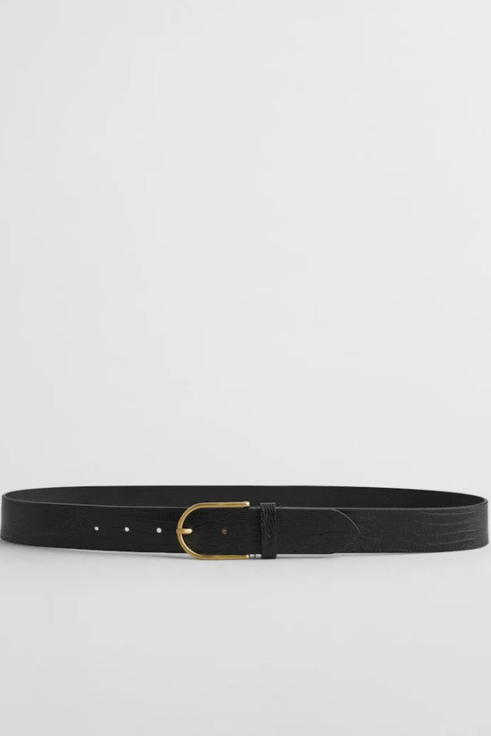 Gant black lizard patterned belt 4940024
