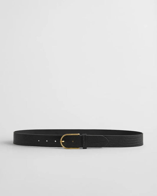 Gant black lizard patterned belt 4940024