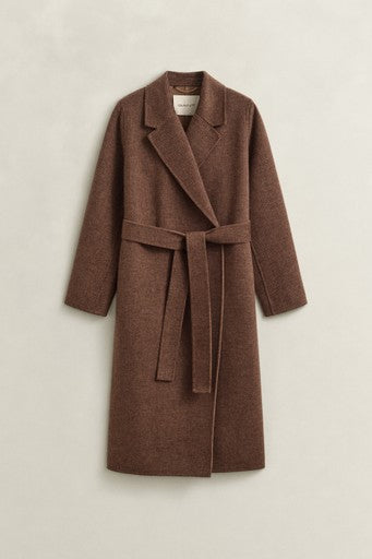 Gant Brown Handstitched Belted Coat