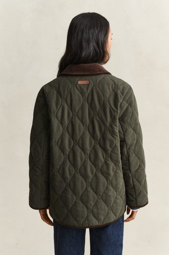 Gant Moss Green  Monogram Quilted Jacket