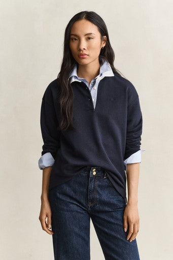 Gant Evening Blue Long Sleeve Rugger Sweatshirt
