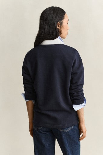 Gant Evening Blue Long Sleeve Rugger Sweatshirt