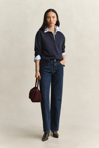 Gant Evening Blue Long Sleeve Rugger Sweatshirt