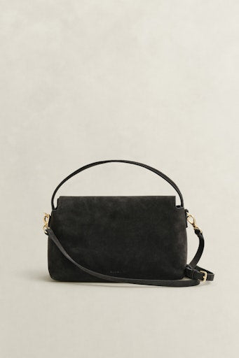Gant Dark Brown Slouchy Suede Shoulder Bag