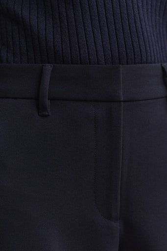 Gant Dark Blue Cropped Slim Fit Trousers