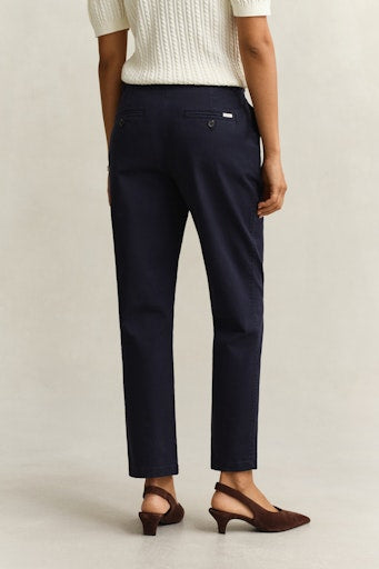 Gant Dark Blue Slim Fit Crop Length Chinos 4150380