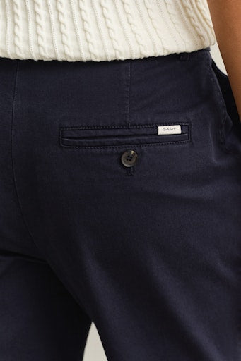 Gant Dark Blue Slim Fit Crop Length Chinos 4150380