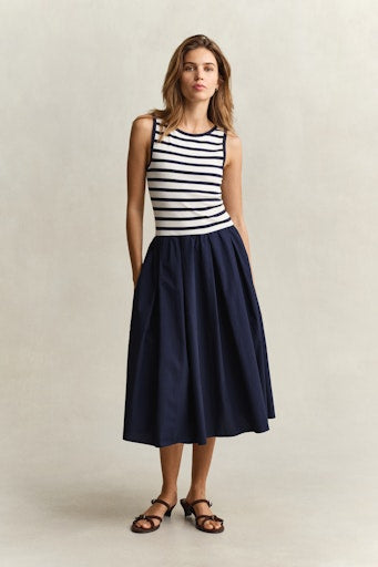 Gant Blue Sleeveless Jersey Midi Dress 4503509