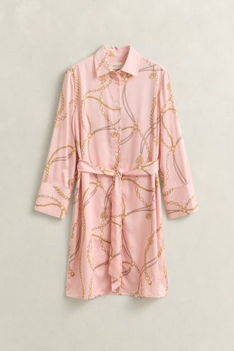 Gant Apricot Pink Belted Shirt Dress