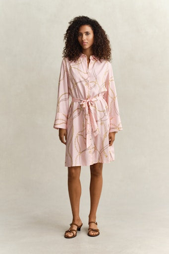Gant Apricot Pink Belted Shirt Dress
