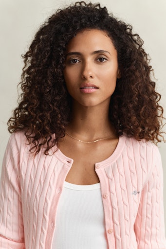 Gant Apricot Cable Knit Long Sleeve Cardigan 4800103