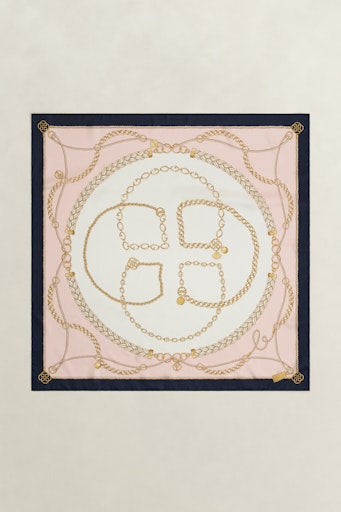 Gant Apricot Pink Chain Print Silk Scarf 4920274