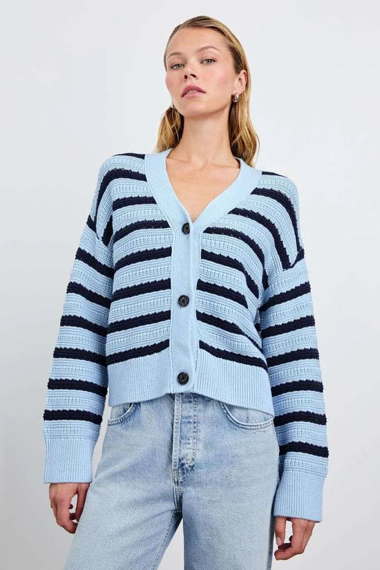 Rails v neck stripe cardigan Geneva