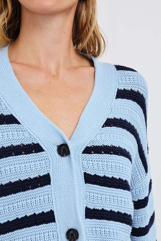 Rails v neck stripe cardigan Geneva
