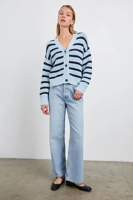 Rails v neck stripe cardigan Geneva