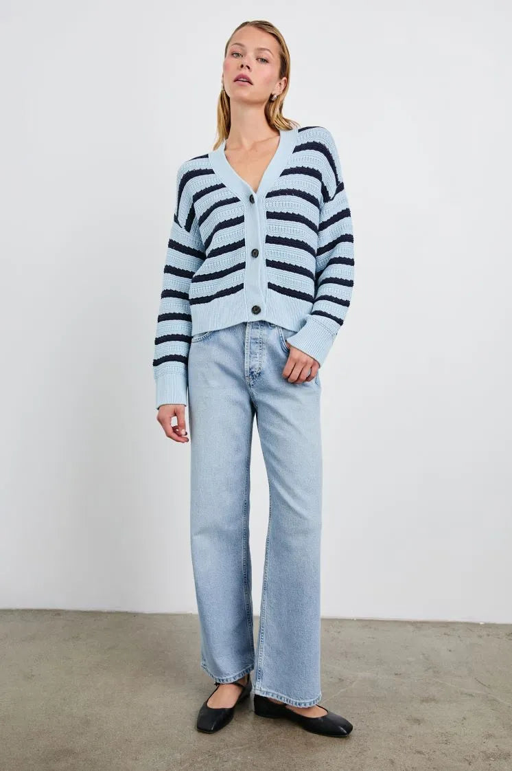 Rails v neck stripe cardigan Geneva