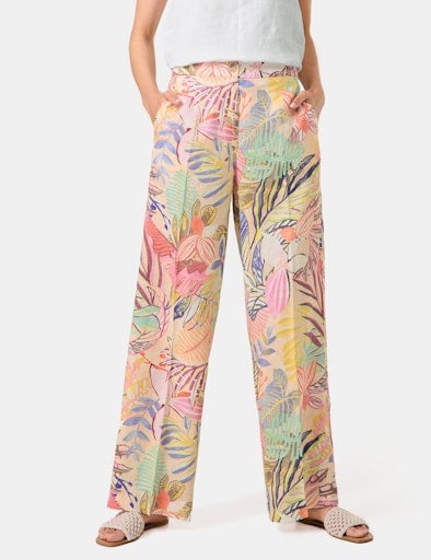 Gerry Weber wide leg linen trousers 520035 31236