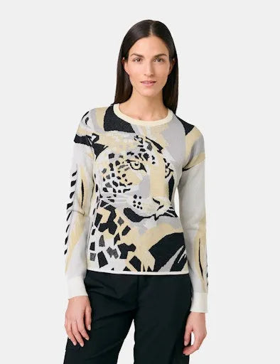 Gerry Weber leopard print sweater 571031 35714