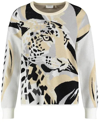 Gerry Weber leopard print sweater 571031 35714