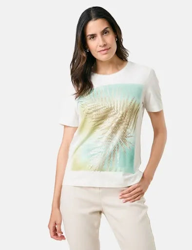 Gerry Weber shimmering front print t-shirt 570255 35003