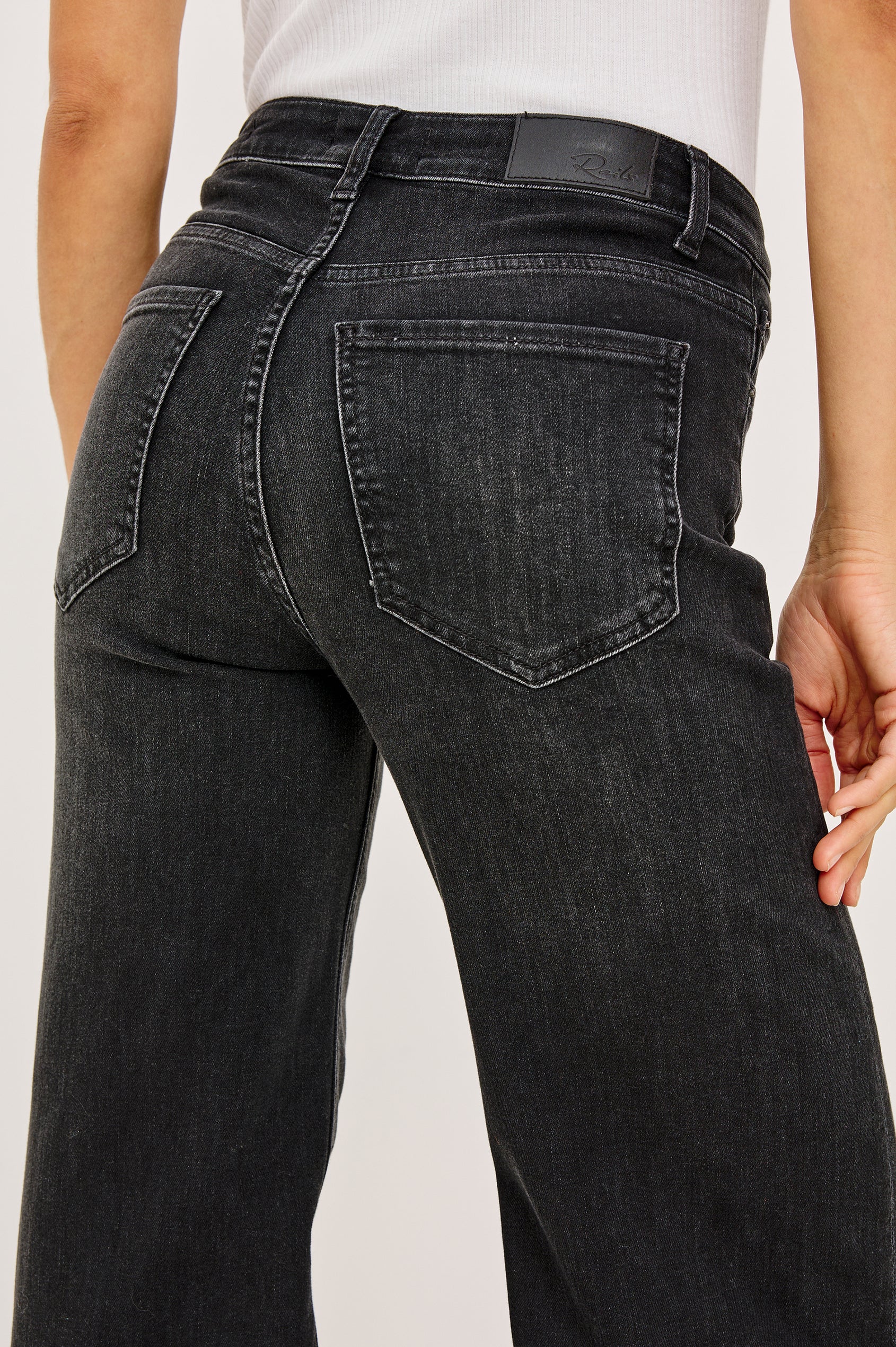Rails Vintage Black Wide Leg Jeans GETTY