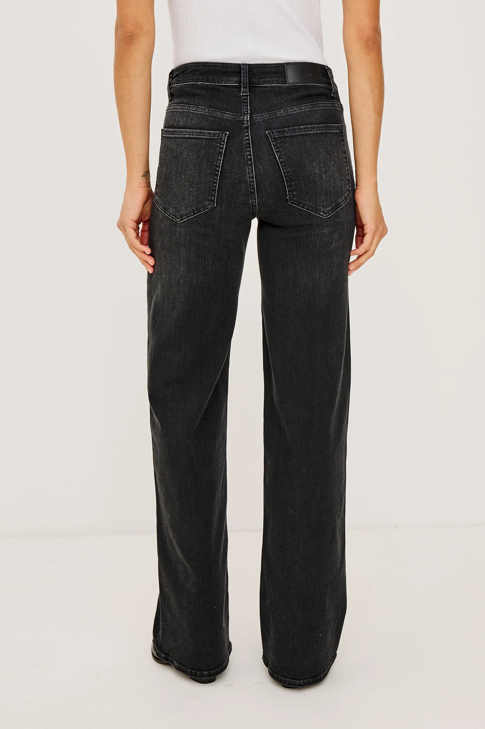 Rails Vintage Black Wide Leg Jeans GETTY