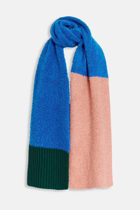 Essentiel Antwerp blue bouclé-knitted scarf Goffee
