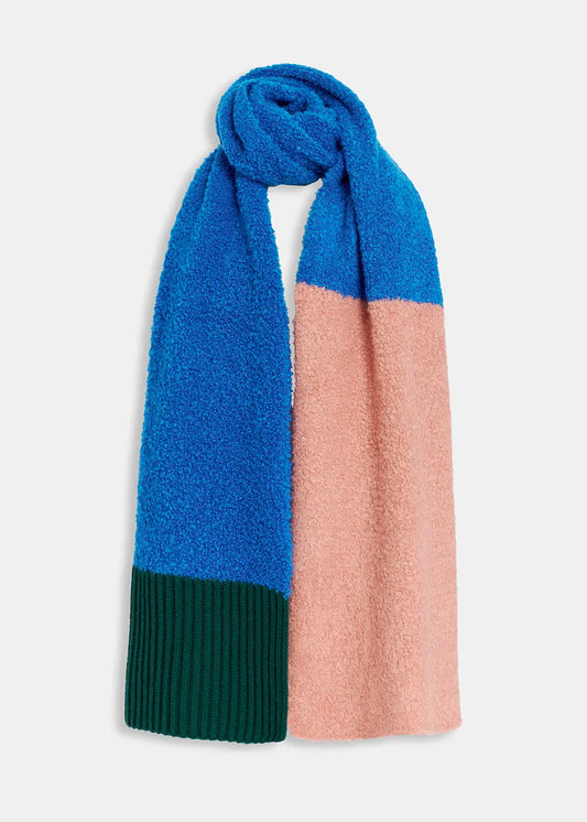 Essentiel Antwerp blue bouclé-knitted scarf Goffee