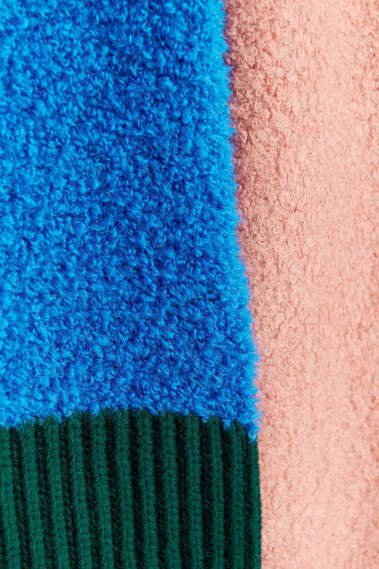 Essentiel Antwerp blue bouclé-knitted scarf Goffee