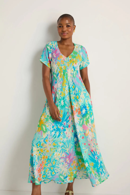 Sahara Multi-Coloured Floral Oasis Maxi Dress.