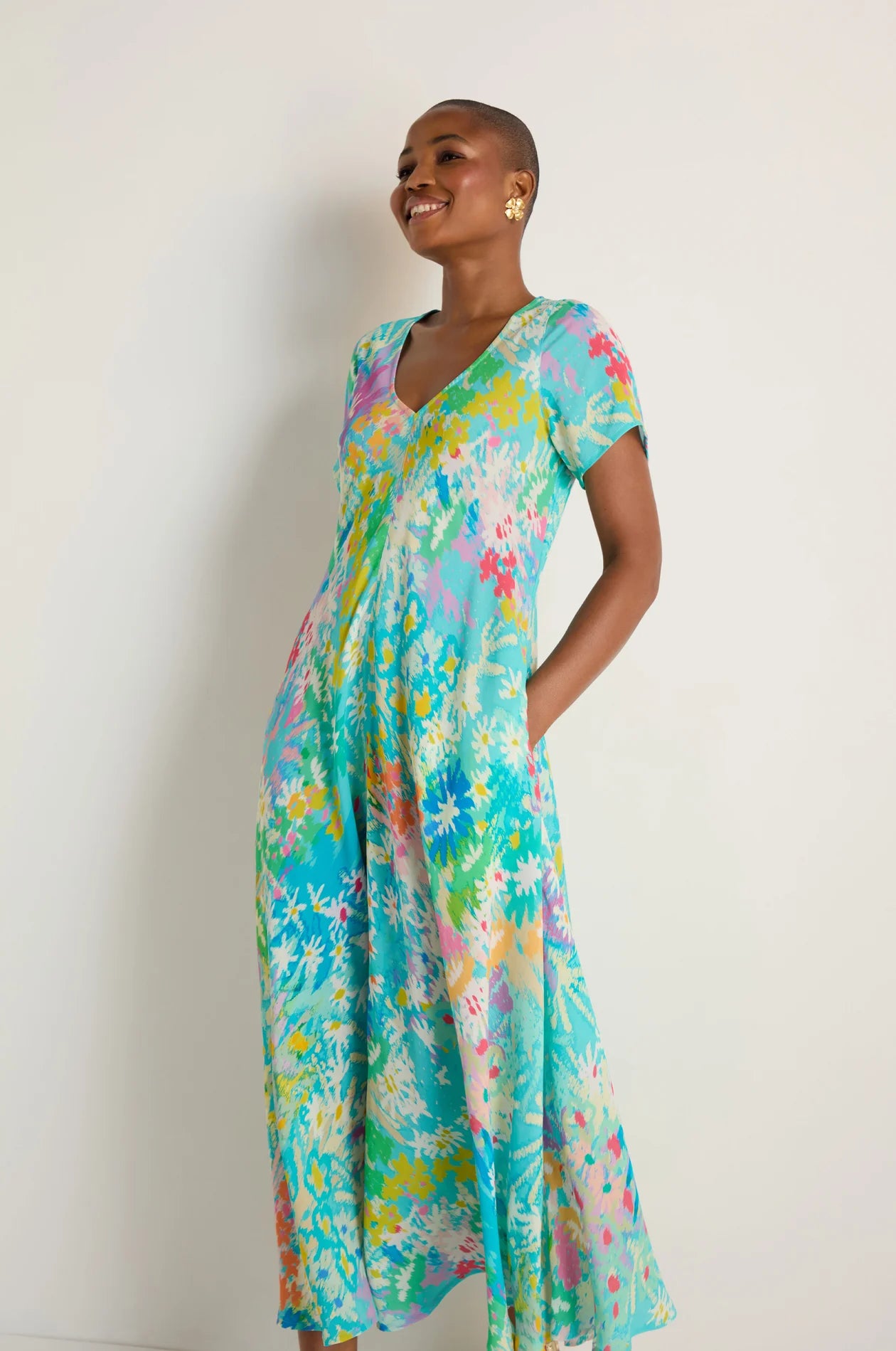 Sahara Multi-Coloured Floral Oasis Maxi Dress.