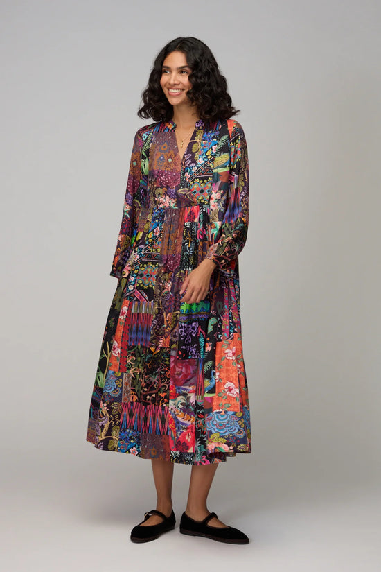 Sahara patchwork dress Grd6519-spw