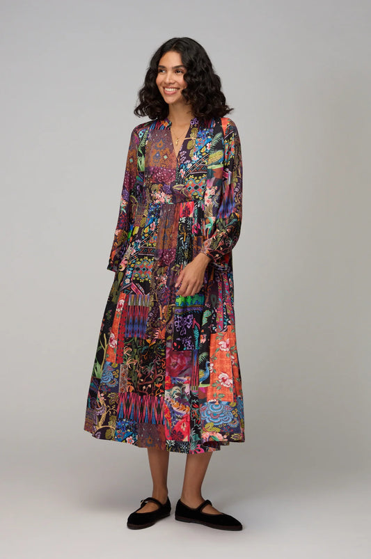 Sahara patchwork dress Grd6519-spw