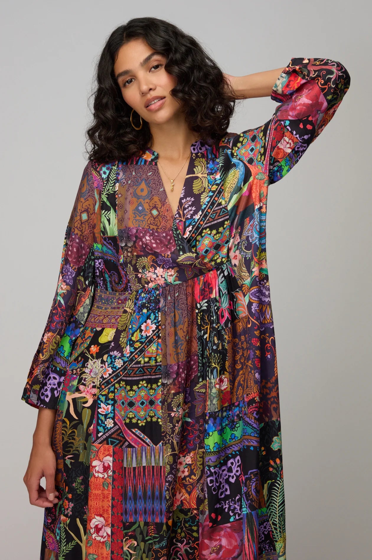 Sahara patchwork dress Grd6519-spw